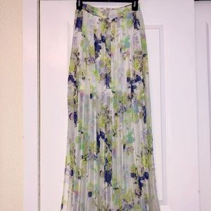 BCBGeneration Floral Chiffon Maxi Skirt